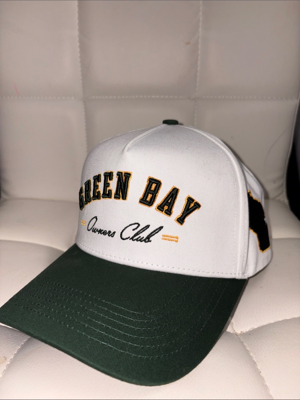 Fanatics Green Bay White and Dark Green Bay Packers Club Hat